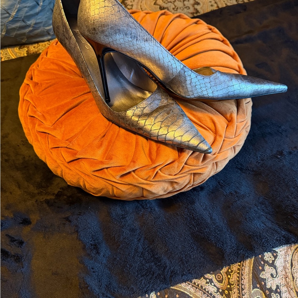 Aldo Metallic Snakeskin Heels
